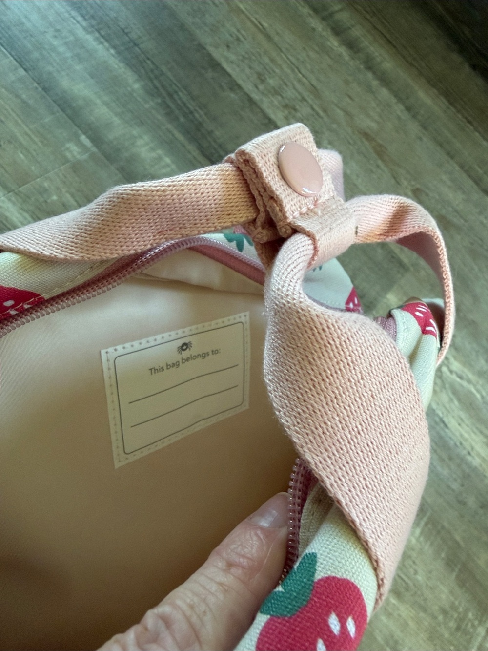Itzy Ritzy | Itzy Bitzy Bag Toddler Strawberry Print Backpack - Picture 4 of 5